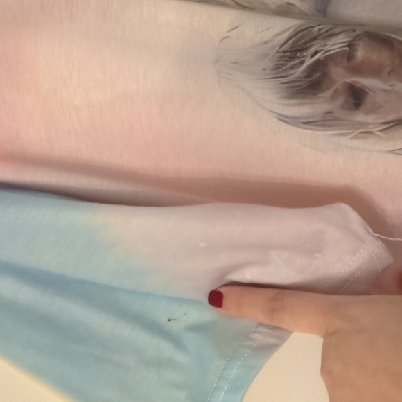 Taylor Swift Pink and Blue oversized Lover rainbow Short Sleeve Tee - Picture 5 of 8